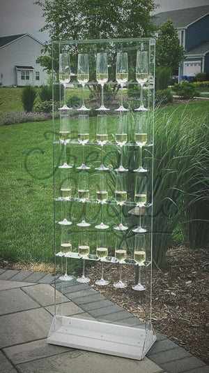Clear Acrylic Champagne Wall Freestanding