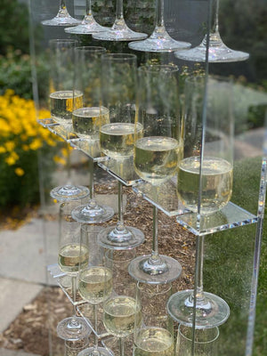 Clear Acrylic Champagne Wall Freestanding