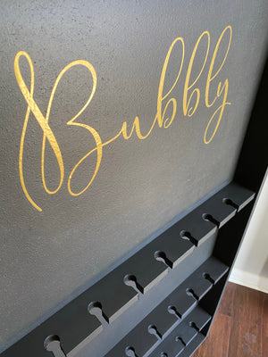 Champagne Wall With Stand (Black & Gold)